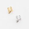 3D FRASERA FLOWER CLOVER QUATREFOIL DERMAL SET 316L SURGICAL STEEL